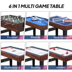 6-in-1 Multi Game Table for Adults