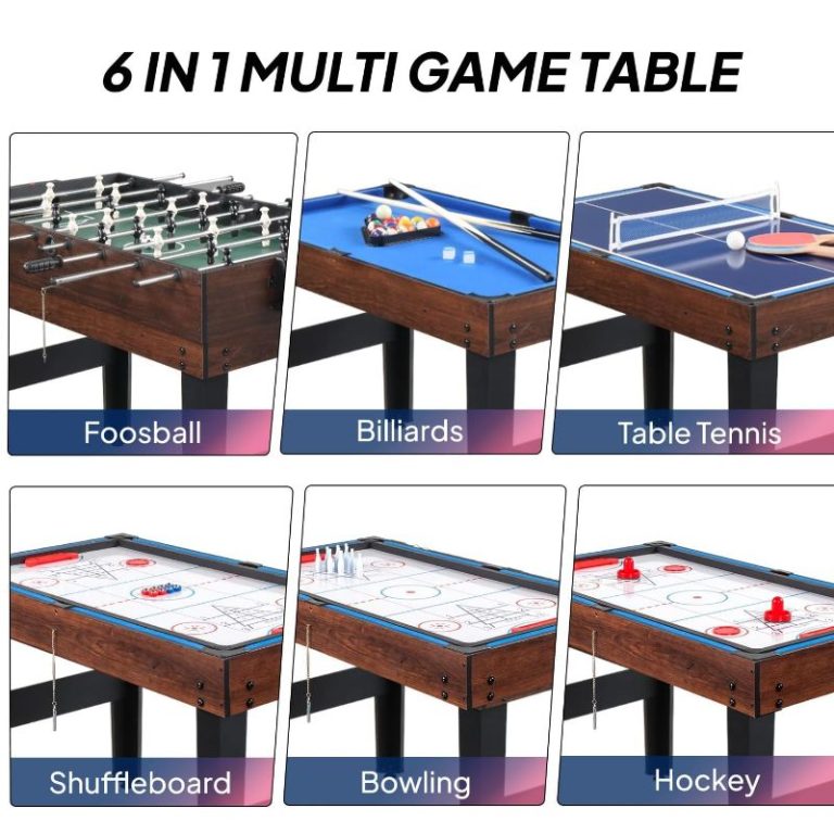 6-in-1 Multi Game Table for Adults