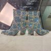 Women's Sparkling Gemstone Mid-Calf Boots
