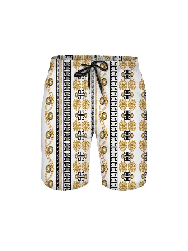 Stylish Golden Baroque: Men's Luxury Outfit with Hat