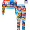 Chic Printed Two-Piece Set - Blouse & Trousers