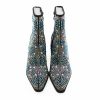 Women's Sparkling Gemstone Mid-Calf Boots