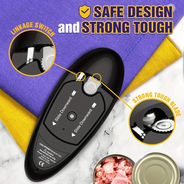 One-Touch Automatic Can Opener With Smooth Edge