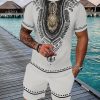 Casual Men's T-Shirt & Shorts Suit Breathable 3D Print