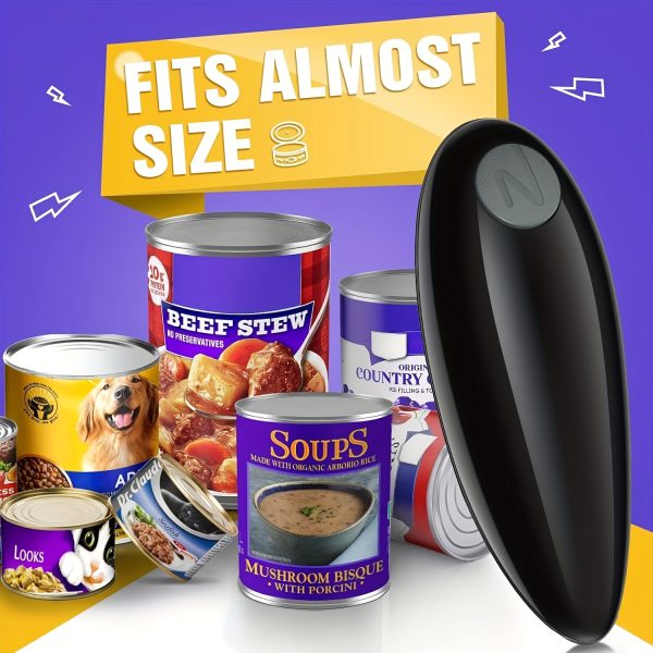 One-Touch Automatic Can Opener With Smooth Edge