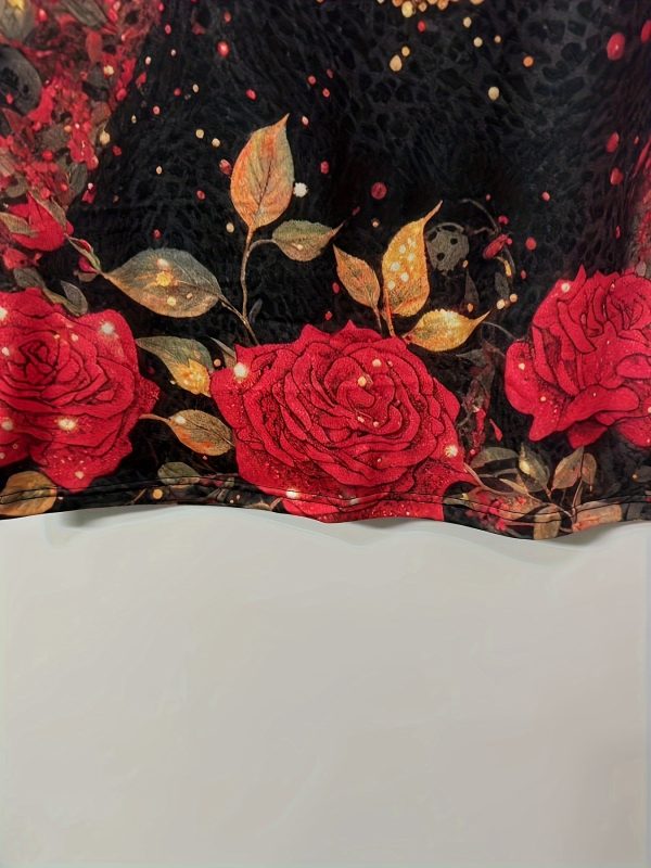 Women's Casual Leopard & Floral Print T-Shirt