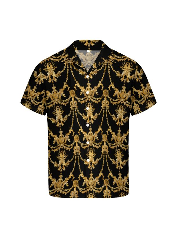 3-Piece Men’s Set Baroque Gold Chain Print