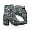 Women's Sparkling Gemstone Mid-Calf Boots
