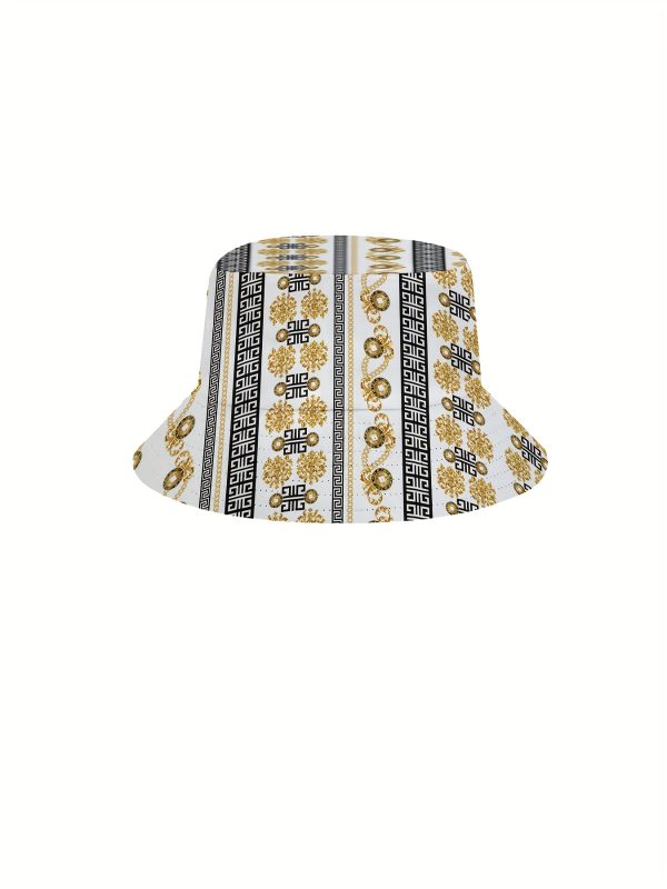 Stylish Golden Baroque: Men's Luxury Outfit with Hat