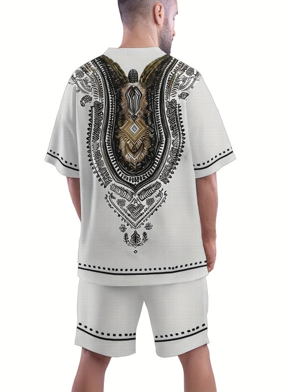 Casual Men's T-Shirt & Shorts Suit Breathable 3D Print