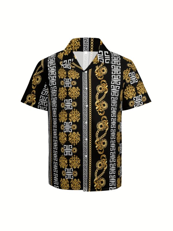 Luxury Black Baroque Men's Short Set