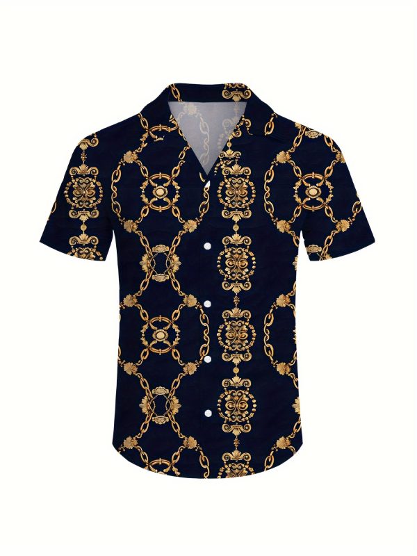 Men's 3-Piece Set Chain Print