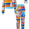 Chic Printed Two-Piece Set - Blouse & Trousers